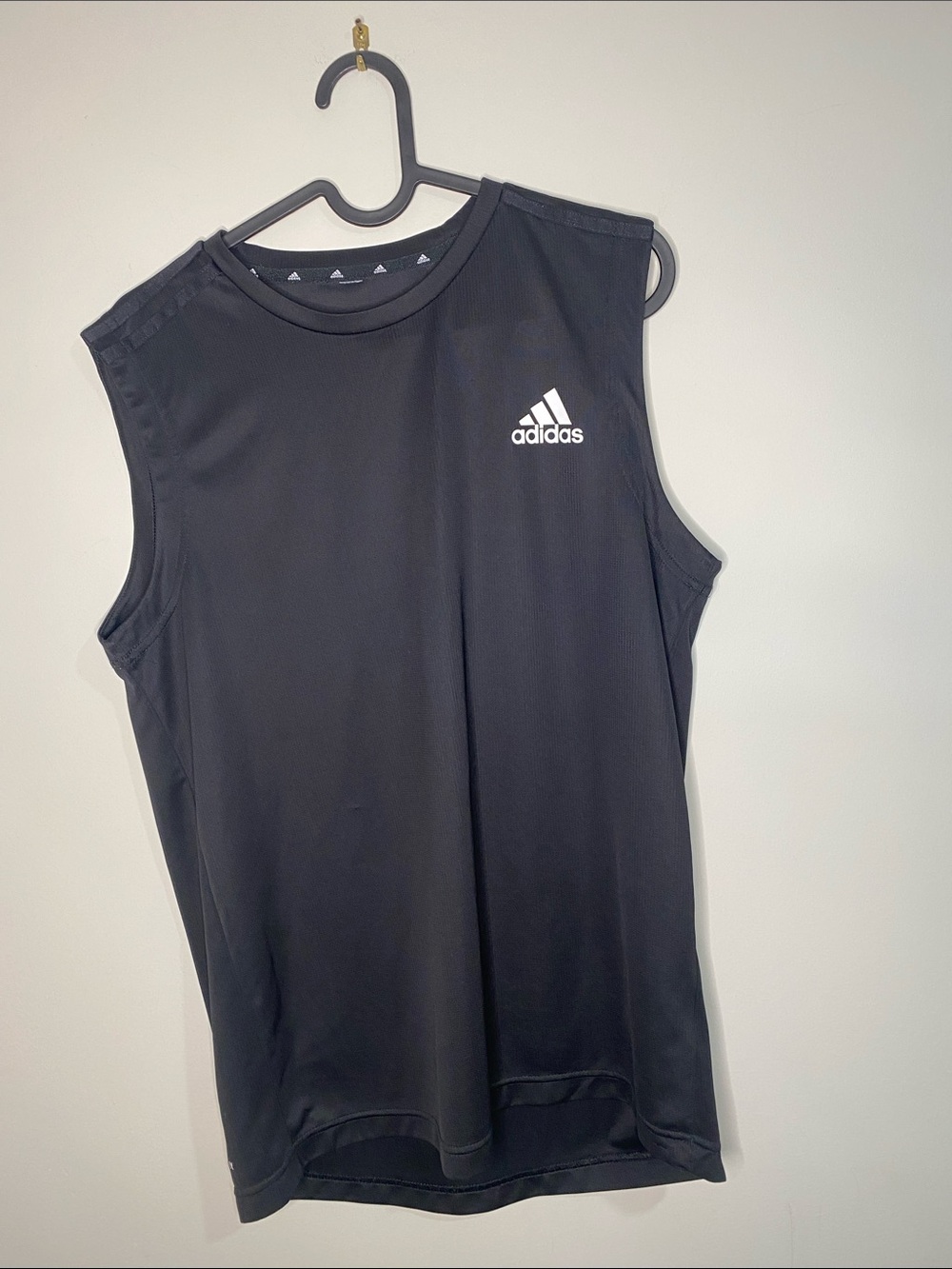 adidas Black Performance Sleeveless Training Tank